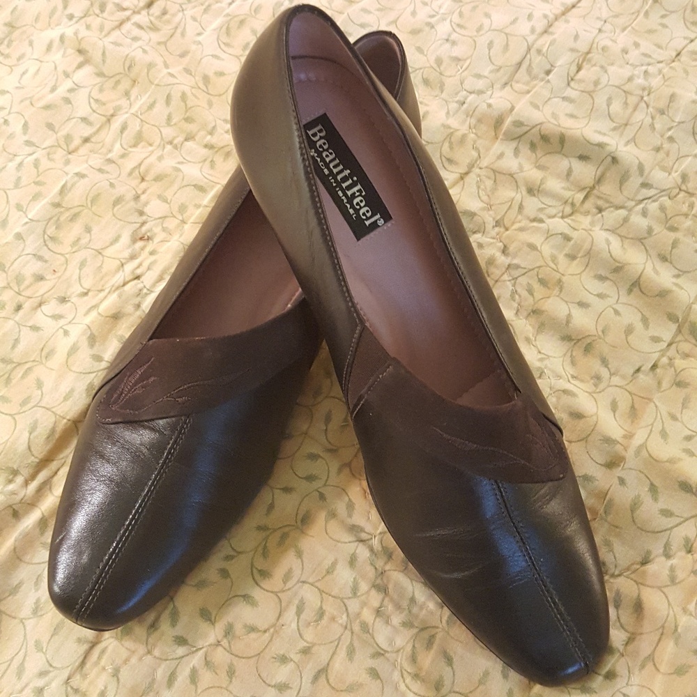 BeautiFeel "Bree" Brown Leather & Suede Pump Sz 41